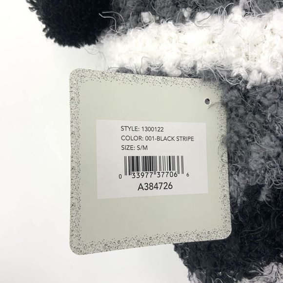 Muk Luks Womens Cabin Socks Shea Butter Non-Skid Bottom Black Gray Size S/M New - Picture 5 of 8